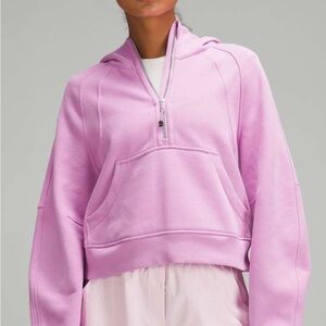 Lululemon Athletica Pink Oversized Cropped Hoodie Super Cute!
